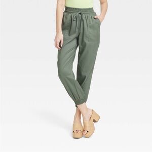 A New Day High rise modern ankle jogger pant in teal